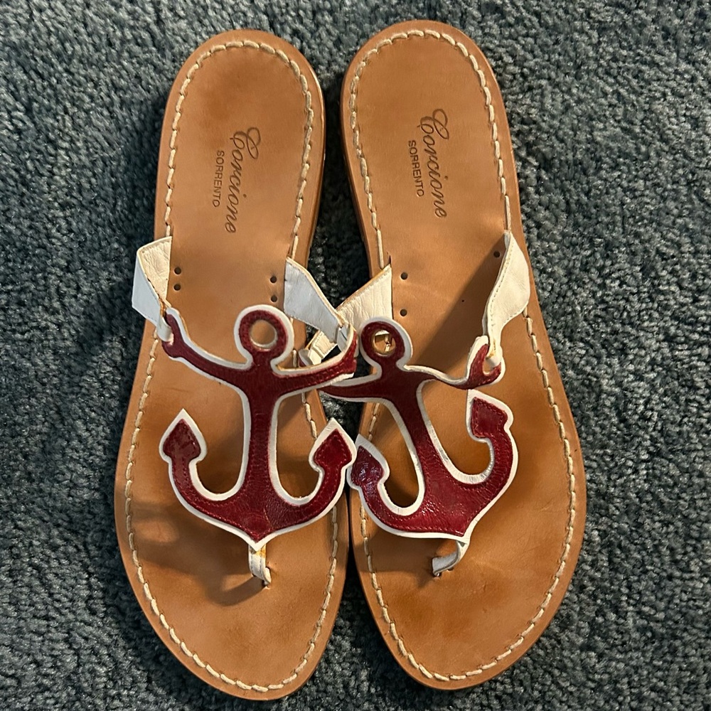 ANCHOR LEATHER SANDALS